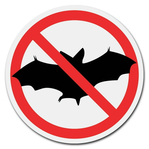 SignMission Circular Rigid Plastic Sign 12" Tall - No Bat | Plastic Sign |  Made in the USA