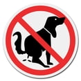 thumbnail image 1 of SignMission Circular Rigid Plastic Sign 12" Tall - No Dog Poo | Plastic Sign |  Made in the USA, 1 of 2