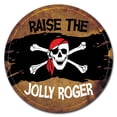 thumbnail image 1 of SignMission Circular Rigid Plastic Sign 12" Tall - Raise The Jolly Roger | Plastic Sign |  Made in the USA, 1 of 2