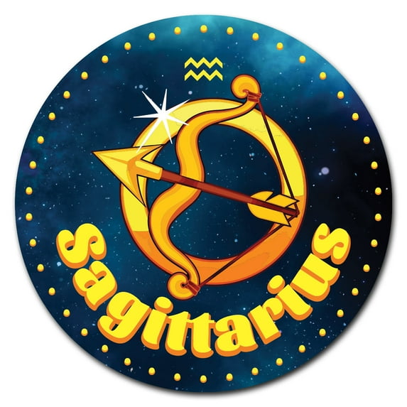 SignMission Circular Rigid Plastic Sign 12" Tall - Sagittarius | Plastic Sign | Made in the USA