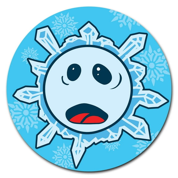 SignMission Circular Rigid Plastic Sign 12" Tall - Snowflake Shocked | Plastic Sign |  Made in the USA