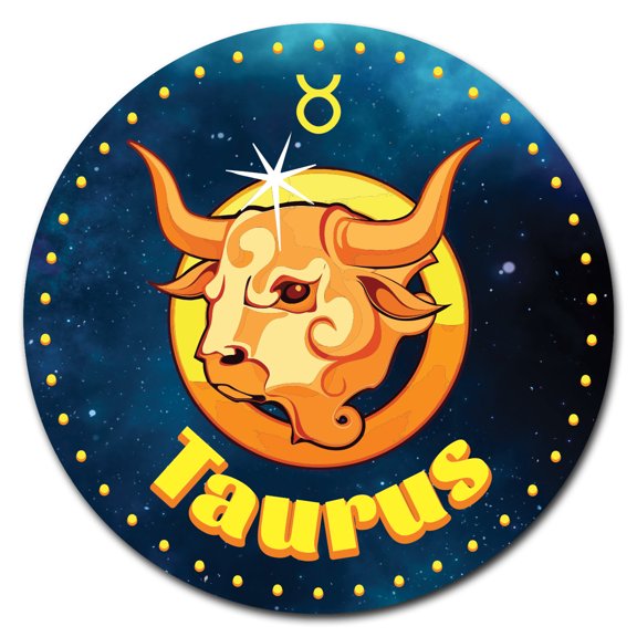 SignMission Circular Rigid Plastic Sign 12" Tall - Taurus | Plastic Sign |  Made in the USA