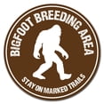 thumbnail image 1 of SignMission  Circular Rigid Plastic Sign for 12 in. Tall - Bigfoot Breeding Area, 1 of 2