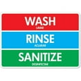 thumbnail image 1 of SignMission  Coronavirus Notice Sign - Wash , Rinse , Sanitize Signs, 1 of 1