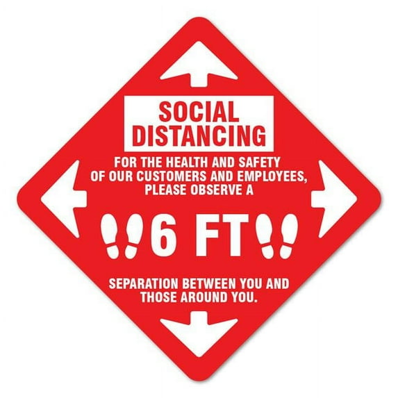 SignMission Coronavirus Vinyl Decal - Social Distancing for Health & Safety