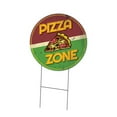 thumbnail image 1 of SignMission Corrugated Plastic Sign With Double Sided Image 24" Circular - Farmer's Market Pizza Zone | Coroplast Yard Sign With Stake |  Made in the USA, 1 of 3