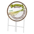 thumbnail image 1 of SignMission Corrugated Plastic Sign With Double Sided Image 36" Circular - Farmer's Market Lemongrass | Coroplast Yard Sign With Stake |  Made in the USA, 1 of 3