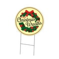 thumbnail image 1 of SignMission Corrugated Plastic Sign With Double Sided Image 24" Circular - Christmas Wreaths | Coroplast Yard Sign With Stake |  Made in the USA, 1 of 3