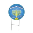 thumbnail image 1 of SignMission Corrugated Plastic Sign With Double Sided Image 24" Circular - Happy Hanukkah | Coroplast Yard Sign With Stake |  Made in the USA, 1 of 3