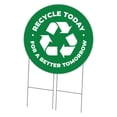 thumbnail image 1 of SignMission Corrugated Plastic Sign With Double Sided Image 36" Circular - Recycle | Coroplast Yard Sign With Stake |  Made in the USA, 1 of 3