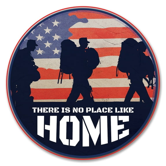 SignMission Corrugated Plastic Sign With Stakes 24" Circular - There Is No Place Like Home | Coroplast Yard Sign With Stake | Made in the USA