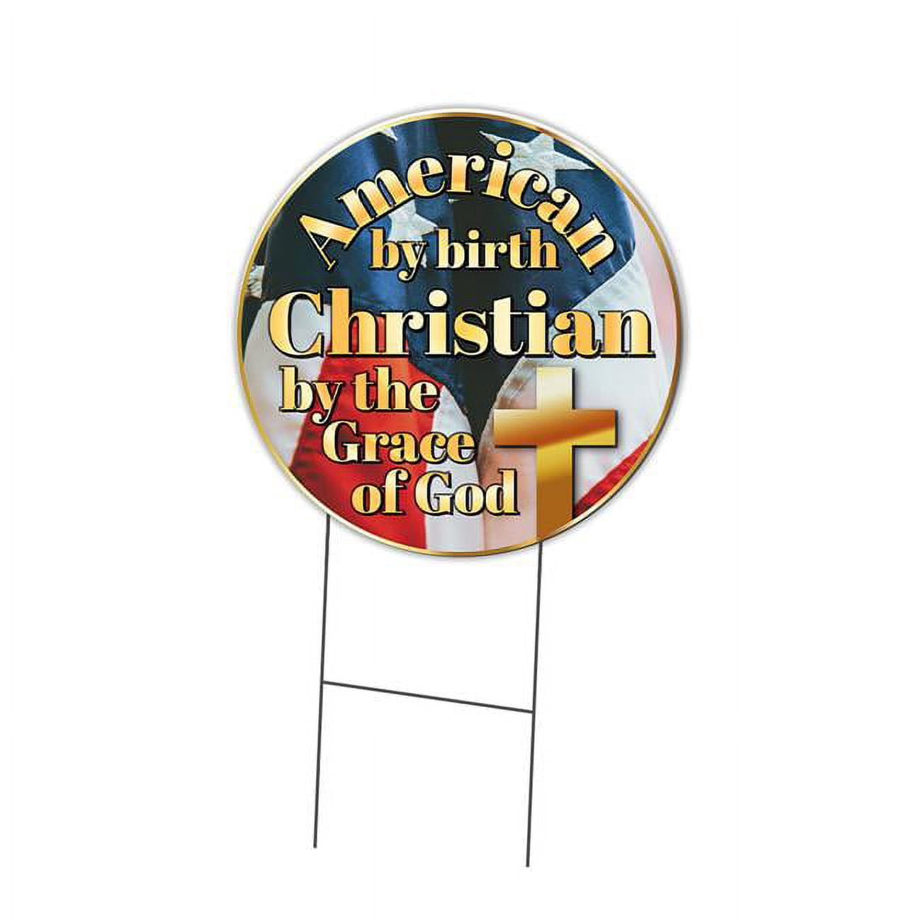 SignMission Corrugated Plastic Sign with Stakes 24 in. Circular ...