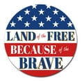 thumbnail image 1 of SignMission  Corrugated Plastic Sign with Stakes 24 in. Circular - Land of the Free, 1 of 3