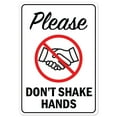 thumbnail image 1 of SignMission OS-NS-A-1014-25507 Covid-19 Notice Aluminum Sign - Please Dont Shake Hands, 1 of 7