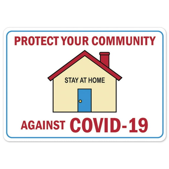 SignMission OS-NS-A-1014-25501 Covid-19 Notice Aluminum Sign - Protect Your Community Against Covid-19