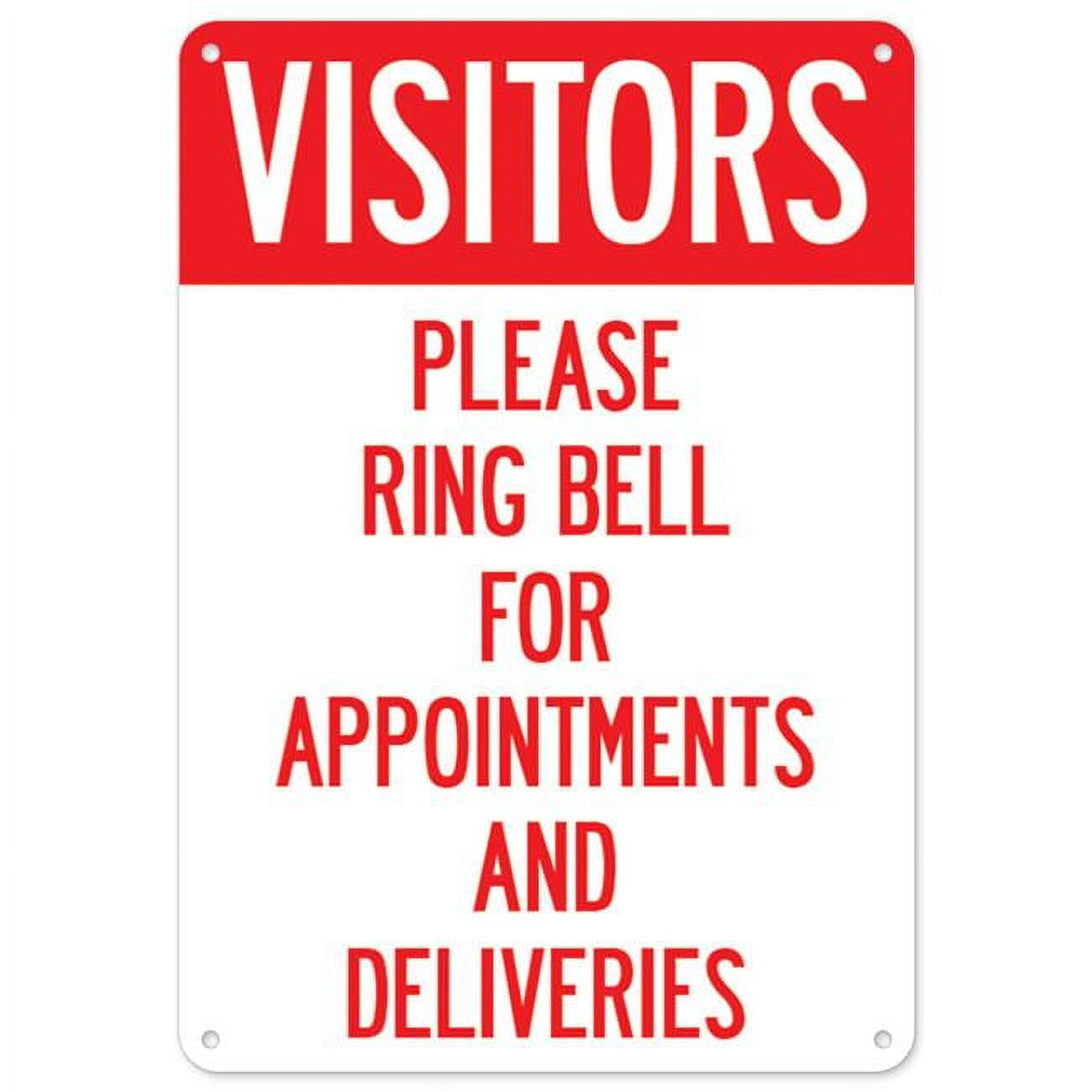 SignMission Covid-19 Notice Plastic Sign - Visitors Please Ring Bell ...