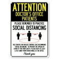 thumbnail image 1 of SignMission OS-NS-P-1218-25397 Covid-19 Notice Sign - Attention Doctors Office Patients Practice Social Distancing, 1 of 5