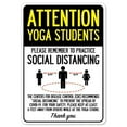 thumbnail image 1 of SignMission OS-NS-D-1014-25360 Covid-19 Notice Sign - Attention Yoga Students Practice Social Distancing, 1 of 4