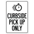 thumbnail image 1 of SignMission OS-NS-A-1218-25534 Covid-19 Notice Sign - Clock Curbside Pick Up Only, 1 of 7