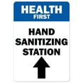 thumbnail image 1 of SignMission OS-NS-A-1218-25466 Covid-19 Notice Sign - Health First Hand Sanitizing Station, 1 of 7