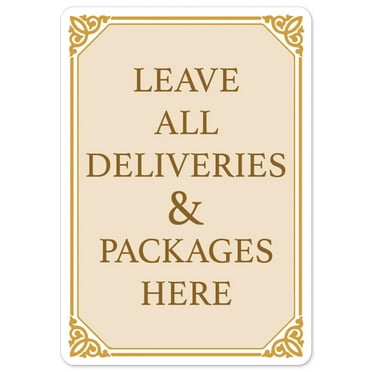 SignMission OS-NS-A-1218-25522 Covid-19 Notice Sign - Leave All Deliveries & Packages Here Fancy