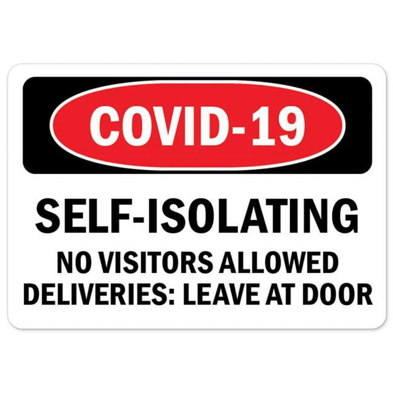 SignMission Covid19 Notice Sign Selfisolating No Visitors Allowed