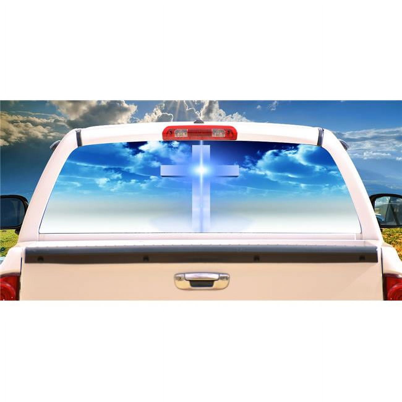 SignMission Cross Rear Window Graphic Back Truck SUV Christian Church