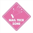 thumbnail image 1 of SignMission D-10-X-NAIL TECH 10 in. Nail Tech Zone Xing Crossing Decal Sign, 1 of 1