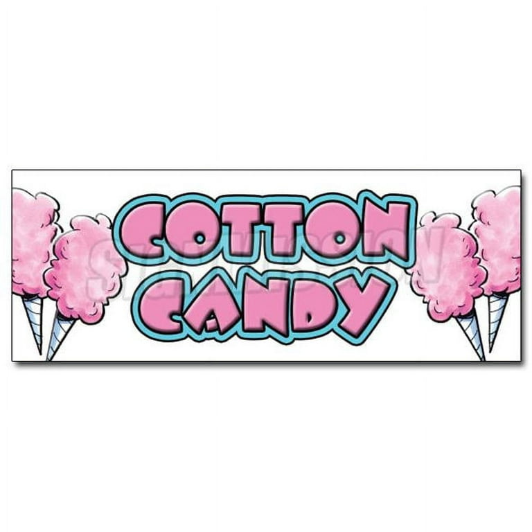 SignMission D-12 Cotton Candy 12 in. Cotton Candy Decal Sticker