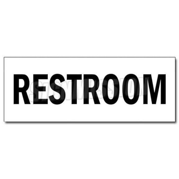 SignMission D-12 Restroom 12 in. Restroom Decal Sticker
