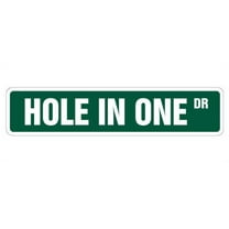 SignMission D-14-SS-Holeinone 14 in. Hole in One Street Sign - Golfer Golf Clubs Balls Lover