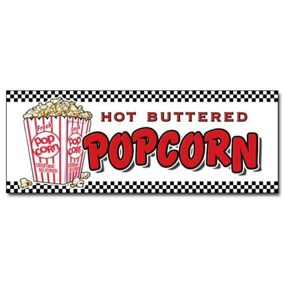 SignMission D-24 Popcorn 24 in. Popcorn Decal Sticker