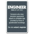 thumbnail image 1 of SignMission D-5-Z-Engineer Guess Work 5 x 7 in. Engineer Guess Work Decal Sign, 1 of 4