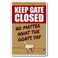 thumbnail image 1 of SignMission D-5-Z-Keep Gate Closed Goat 5 x 7 in. Keep Gate Closed Goat Decal Sign, 1 of 4
