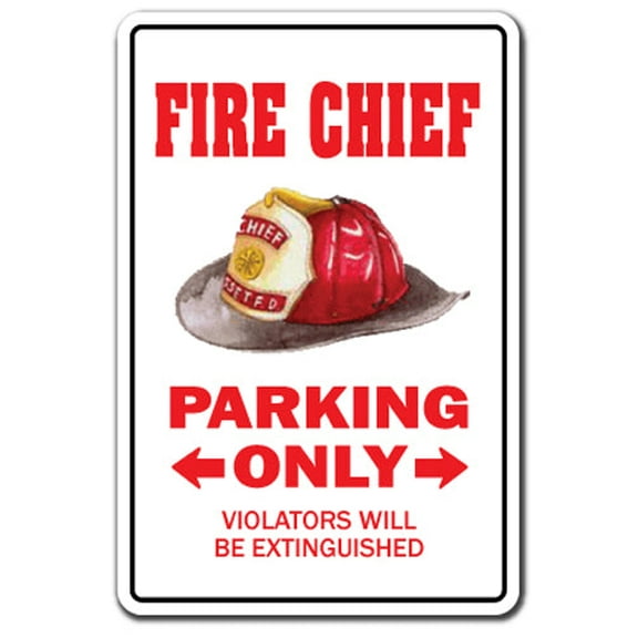 SignMission D-6-Z-FireChief 6 x 9 in. Novelty Sticker - Fire Chief