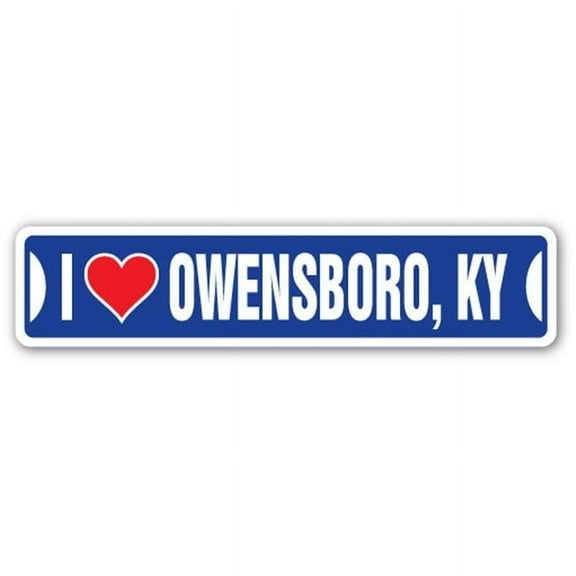 SignMission D-7-SSIL-Owensboro Ky Street Decal - I Love Owensboro, Kentucky