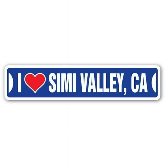 SignMission D-7-SSIL-Simi Valley Ca Street Decal - I Love Simi Valley, California