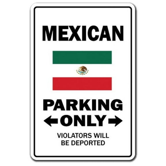 SignMission D-8-Z-Mexican 8 x 12 in. Parking Decal - Mexican