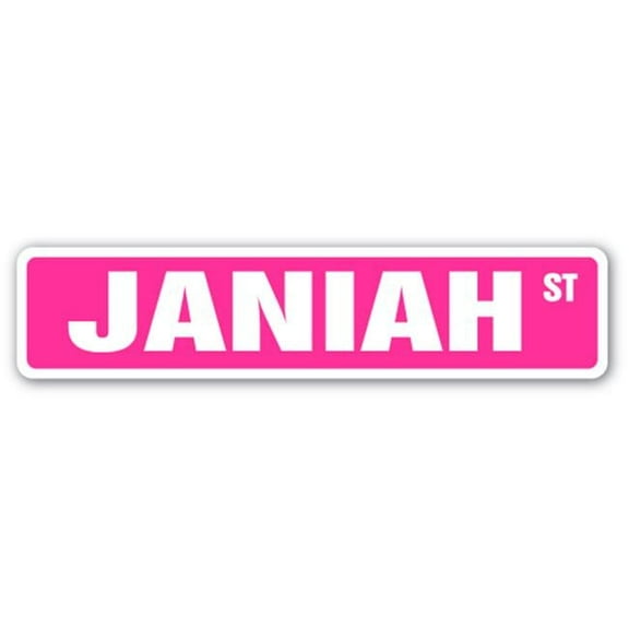 SignMission D-9-SS-JANIAH 2 x 9 in. Childrens Name Room Street Sign Decal - Janiah