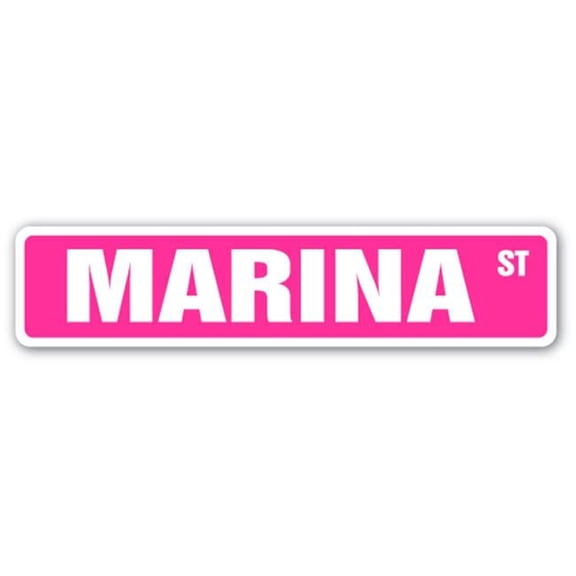 SignMission D-9-SS-MARINA 2 x 9 in. Childrens Name Room Street Sign Decal - Marina