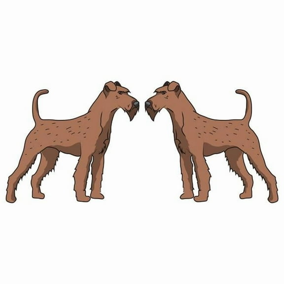 SignMission D-Irish Terrier 6 in. Super Cute Dog Decal - Irish Terrier - Pack of 2