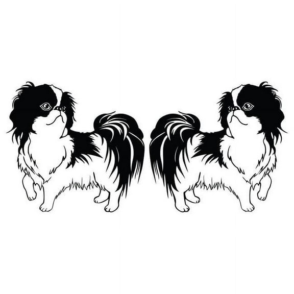 SignMission D-Japanese Chin Japanese Chin Decal Sign, 2 Pack of 6