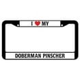 thumbnail image 1 of SignMission D-LPF-02-87 12 x 6 in. I Love My Doberman Pinscher Plastic License Plate Frame & Tag Holder, 1 of 1