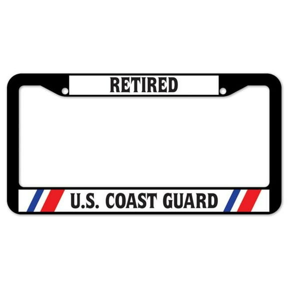 SignMission D-LPF-03-12 12 x 6 in. Retired U.S. Coast Guard Plastic License Plate Frame & Tag Holder