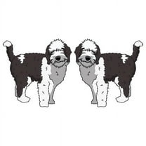 SignMission D-Sheepadoodle Sheepadoodle Decal Sign, 2 Pack of 6