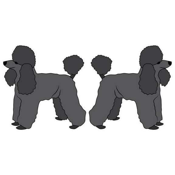 SignMission D-Toy Poodle 6 in. Super Cute Dog Decal - Toy Poodle - Pack of 2