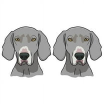 SignMission D-Weimaraner 6 in. Weimaraner Decal - Pack of 2