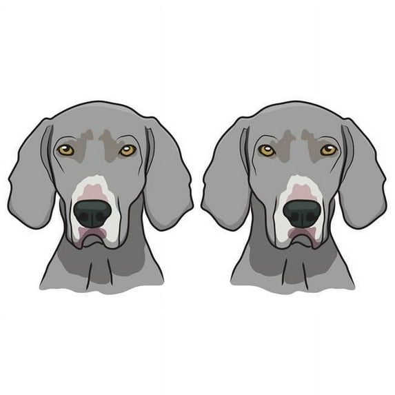 SignMission D-Weimaraner 6 in. Weimaraner Decal - Pack of 2