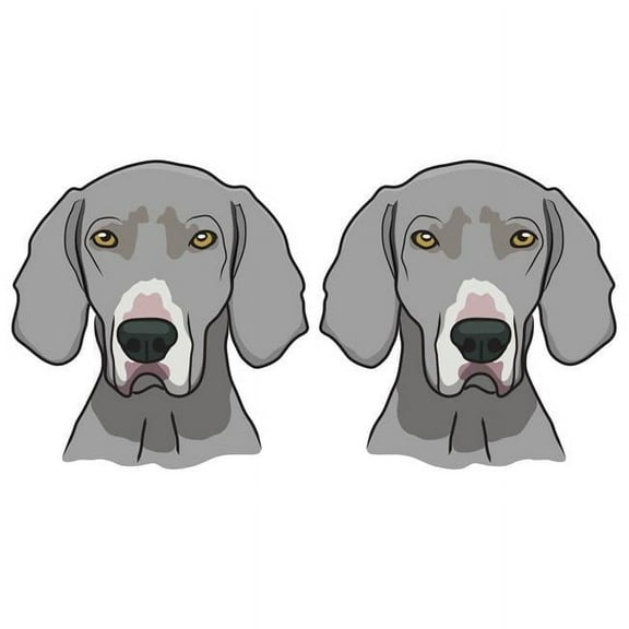 SignMission D-Weimaraner 6 in. Weimaraner Decal - Pack of 2
