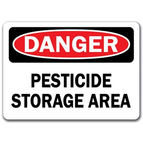 Danger Sign - Pesticide Storage Area - 10" x 14" OSHA Safety Sign